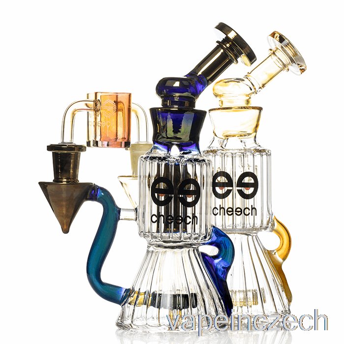 Cheech Glass Diamond Tube Recycler Dab Rig Gold Vape Bez Nikotinu